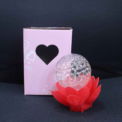 Crystal Ball Lotus Led Decorative Light (1 Pc)