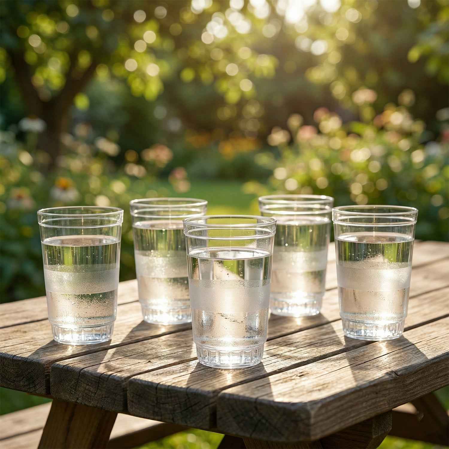Transparent Janta Drinking Glass Set (300ml 6 Pc Set)