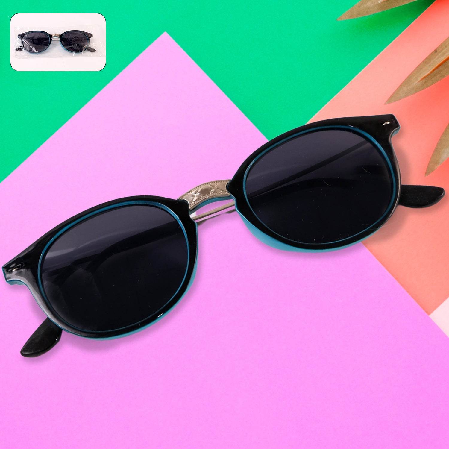 Sky Blue Uv Protected Round Sunglasses Classic Sunglasses For Men  Women Lightweight - Best Deals at BeSh Deals®